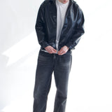 SCG MADE | Basic Faux Leather Bomber Jacket