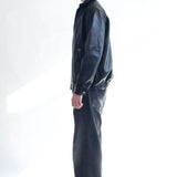 SCG MADE | Basic Faux Leather Bomber Jacket