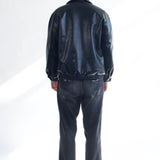 SCG MADE | Basic Faux Leather Bomber Jacket
