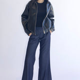 SCG MADE | Basic Faux Leather Bomber Jacket