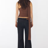 SCG MADE |Sonia Cupro-blended One-Shoulder Top