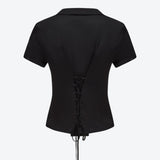 SCG MADE |Serene Lace-Back Ruched Blouse