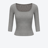 SCG MADE | Frankie square neck 3/4 sleeve top
