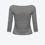 SCG MADE | Clara 90s Basic 3/4 Sleeve Top