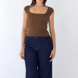 SCG MADE | Basic Cap Sleeve Square Neck Cotton Baby Tee