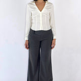 SCG MADE | Noir Lace-Back Ruched Blouse