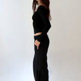 Silia square neck long sleeve top