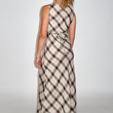 SCG MADE |Caroline Plaid Maxi Dress