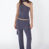 SCG MADE |Sonia Cupro-blended One-Shoulder Top