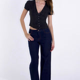 SCG MADE | Vivien Button Front Short-sleeves Blouse