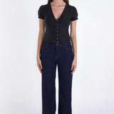 SCG MADE | Vivien Button Front Short-sleeves Blouse