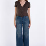 SCG MADE | Vivien Button Front Short-sleeves Blouse