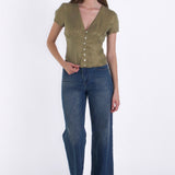 SCG MADE | Vivien Button Front Short-sleeves Blouse