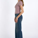 SCG MADE | Vivien Button Front Short-sleeves Palka-dot Blouse