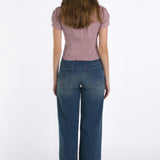 SCG MADE | Vivien Button Front Short-sleeves Palka-dot Blouse