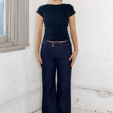 SCG MADE | Rita Low-rise Jeans in Dark wash