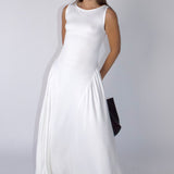 SCG MADE |Rene Boatneck Cupro-blended Maxi Dress