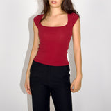 SCG MADE | Basic Cap Sleeve Square Neck Cotton Baby Tee