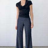 SCG MADE | Shelly Cowl Neck Cap-sleeves Cupro Top