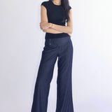 SCG MADE | Evelyn Low-rise Tencel Jeans in Dark Blue