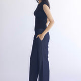 SCG MADE | Evelyn Low-rise Tencel Jeans in Dark Blue