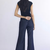 SCG MADE | Evelyn Low-rise Tencel Jeans in Dark Blue