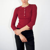 SCG MADE| Jamie 3/4 sleeves henley top