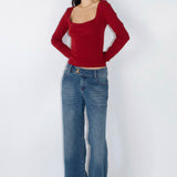 SCG MADE | Margaux Long Sleeve Square Neck Top