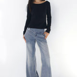 SCG MADE | Evelyn Low-rise Jeans in Light wash