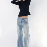 SCG MADE | Rita Low-rise Jeans in Light wash