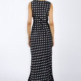 SCG MADE |Caroline Cupro-blended Polka Dot Maxi Dress