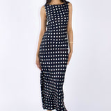 SCG MADE |Caroline Cupro-blended Polka Dot Maxi Dress