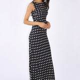 SCG MADE |Caroline Cupro-blended Polka Dot Maxi Dress