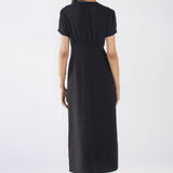 SCG MADE |Sera Cupro-blended Button-Front Midi Dress