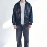 SCG MADE | Basic Faux Leather Bomber Jacket