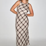 SCG MADE |Caroline Plaid Maxi Dress