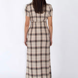 SCG MADE |Sera Button-Front Plaid Midi Dress