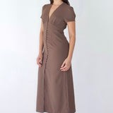 SCG MADE |Sera Button-Front Midi Dress
