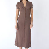 SCG MADE |Sera Button-Front Midi Dress