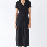 SCG MADE |Sera Cupro-blended Button-Front Midi Dress