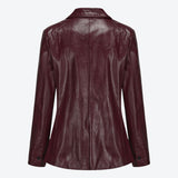 SCG MADE | Sloane 90s Style Faux Leather Blazer