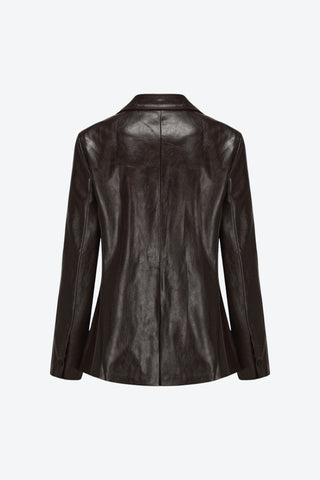 Sloane 90s Style Faux Leather Blazer