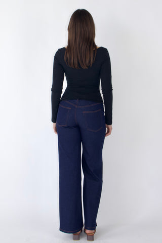 Margaux Long Sleeve Square Neck Top