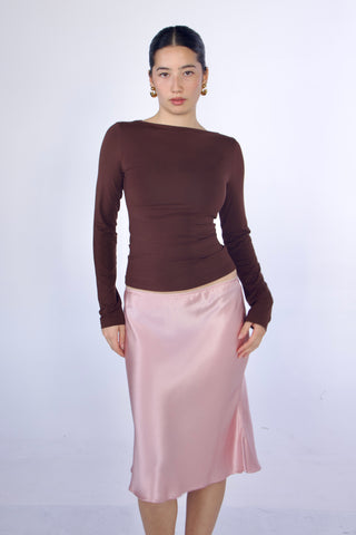 Carolyn Bamboo Boatneck Top