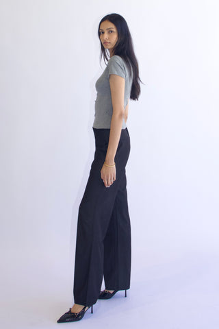 Evelyn Low-rise Tencel Jeans in Black