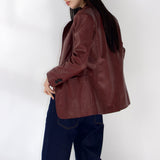 SCG MADE | Sloane 90s Style Faux Leather Blazer