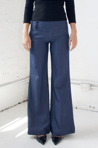 SCG MADE | Evelyn 中蓝色低腰天丝牛仔裤