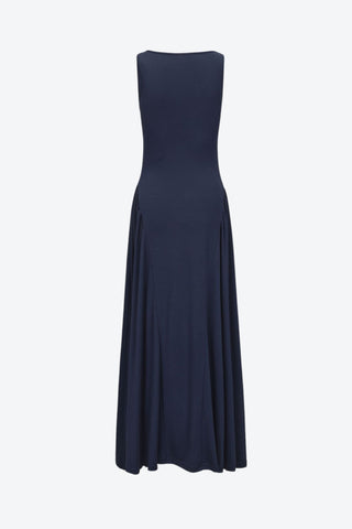 Rene Boatneck Cupro-blended Maxi Dress