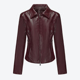 SCG MADE | Dylan Faux Leather Jacket in Wine
