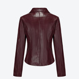 SCG MADE | Dylan Faux Leather Jacket in Wine